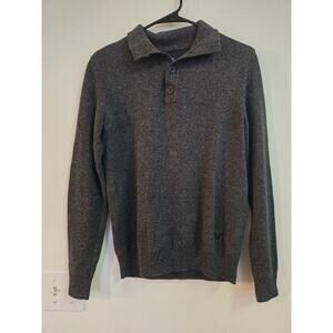 American Eagle Sweater Mens 1/4 Zip & Button Athletic Fit Long Sleeve Pullover